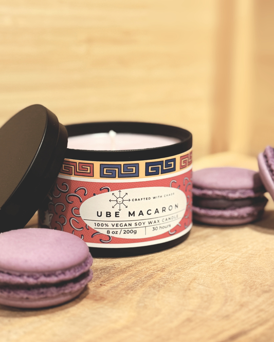 Ube Macaron Candle